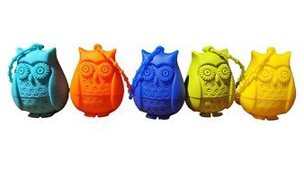 Hoot-Tea Owl Tea Strainer/ Infuser Loose Leaf Tea Maker by WickedGoodz (Olive Green) N5
