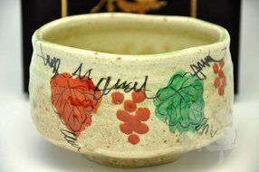 Japanese Mino yaki Matcha Bowl Green Tea 12.3 / 12.3 / 7.2cm (4.8 / 4.8 / 2.8inch)[7157]
