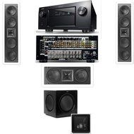 Klipsch KL-6504-THX In-Wall LCR Speaker-3.1 SW-310 Denon IN-Command AVR-4520CI- White