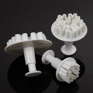 Whitelotous Christmas Theme Cookie Cutters - Plastic Fondant Cake Sugarcraft Cutter Decorating Baking Mold Plunger... N14