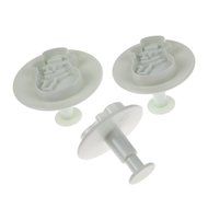 Whitelotous Christmas Theme Cookie Cutters - Plastic Fondant Cake Sugarcraft Cutter Decorating Baking Mold Plunger... N17