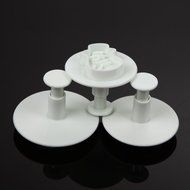 Whitelotous Christmas Theme Cookie Cutters - Plastic Fondant Cake Sugarcraft Cutter Decorating Baking Mold Plunger... N18