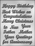 CK Products 1-Inch Assorted Salutations Chocolate Mold