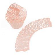 Aiyaya Filigree Artistic Muffin Case Cupcake Paper Cup Liners Little Vine Lace Laser Cupcake Wrappers for Wedding... N18