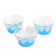 Aiyaya Filigree Artistic Muffin Case Cupcake Paper Cup Liners Little Vine Lace Laser Cupcake Wrappers for Wedding... N20