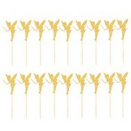 Glitter Paper Angel Fairy Cake Topper Pick Wedding Party Favor Decor Pack of 20