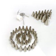Thiroom Piping Tips 52pcs Stainless Steel Cake Decorating Tips Set DIY Icing Piping Nozzles with Flower Nail Coupler... N9