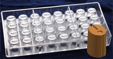 Monique Polycarbonate Chocolate Candy Molds 32 Piece Cylinder N2