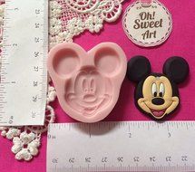 Mickey Mouse Face Silicone Mold By Oh! Sweet Art FDA Approved for Food, Cupcake Toppers