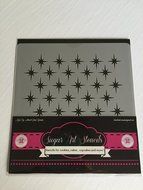 Holiday Christmas stars Cookie stencil - cupcake designs for air brush - Royal icing