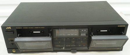 JVC TD-W444 Recordable Stereo Double Cassette Tape Deck Complete with Audio Vido Cables and Digital PDF Service... N5