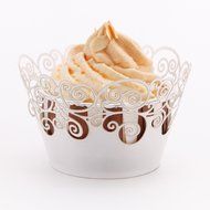 Cupcake wrapper-TOOGOO(R) 24pcs packaging cupcake muffin cupcake wrapper decoration wedding christening white... N6