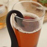 Topshop Lovely Colander Tea Herb Spice Strainer Infuser Teaspoon Filter Swan Spoon (Black) N6