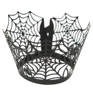 Gogoforward Halloween Cupcake Wrappers Hollow Cobwebs Cupcake Paper Baking Cup Laser Cut Design Cup Liners, Pack... N6