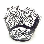 Gogoforward Halloween Cupcake Wrappers Hollow Cobwebs Cupcake Paper Baking Cup Laser Cut Design Cup Liners, Pack... N7