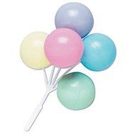 Oasis Supply Balloon Cluster for Cupcake/Cake, 5-Inch, Pastel Color, Set of 4