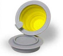 The TeaSpot Tuffy Steeper Silicone Loose Tea Filter Infuser Lemon Yellow