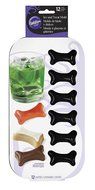 Wilton Ice Cube and Treat Bone Silicone Mold Tray 12 Cavities N7