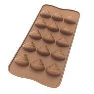 3pc Cute Funny Poop Emoji Candy Molds, Chocolate Molds, Silicone Molds, Soap Molds, Silicone Baking Molds Smile... N4