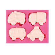 KookieMonsta Baby Car Silicone Molds Bus Taxi 3d Cake Cupcake Decorating Molds Fondant Decorating Tools N4