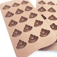 3pc Cute Funny Poop Emoji Candy Molds, Chocolate Molds, Silicone Molds, Soap Molds, Silicone Baking Molds Smile... N6