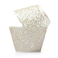 UNIQLED Filigree Artistic Bake Cake Paper Cups Little Vine Lace Laser Cut Liner Cupcake Wrappers Baking Cup Muffin... N21