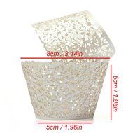 UNIQLED Filigree Artistic Bake Cake Paper Cups Little Vine Lace Laser Cut Liner Cupcake Wrappers Baking Cup Muffin... N22