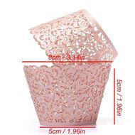 UNIQLED Filigree Artistic Bake Cake Paper Cups Little Vine Lace Laser Cut Liner Cupcake Wrappers Baking Cup Muffin... N23