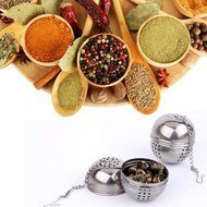 GOOTRADES Kitchen Tool Stainless Steel Ball Herbal Spice Filter Diffuser Tea Strainer (pack of 5) N9