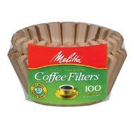 Melitta Basket Coffee Filters, Natural Brown, 8-12 Cup 100 ea