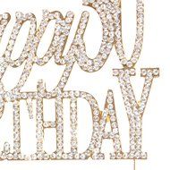 50 Cake Topper for 50th Birthday or Anniversary Gold Party Supplies and Decoration Ideas (Gold) N12