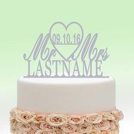 ivisi Wedding Cake Toppers Personalized Mr And Mrs (Design1)