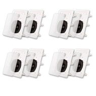 Acoustic Audio IW191 In Wall Speaker 4 Pair Pack 2 Way Home Theater 1600W IW191-4PR