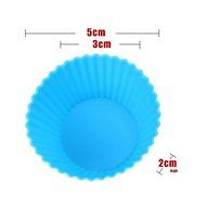 20 pcs Muffin Cupcake Mould Round Shape Silicone Bakeware Maker Mold Colored N2