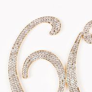 60 Cake Topper for 60th Birthday or Anniversary Gold Party Supplies &amp; Decoration Ideas (Gold) N5