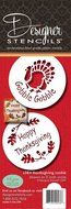Designer Stencils C384 Thanksgiving Cookie Set, Beige/semi-transparent N2