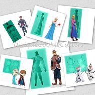 &hearts; UniqueCookieCutters &hearts; - Frozen Olaf Anna Elsa Kristoff Hans Fondant Chocolate Silicone Mold (Olaf)