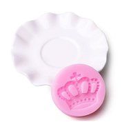 uxcell Princess Crown Design Soft Silicone Mat Cake Decorating Fondant Cookie Baking Mold Mould N8
