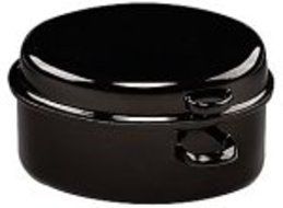 ELO 99538 Black Enamel 15-Inch By 10.25-Inch Oval Roaster, Induction Ready