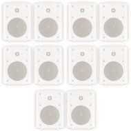 Theater Solutions TS5ODW Indoor or Outdoor Speakers Weatherproof Mountable White 5 Pair Pack