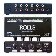 Rolls 4-Channel RCA Distribution Amplifier, +12 dBV Max Input Level, >90 dB S/N Ratio