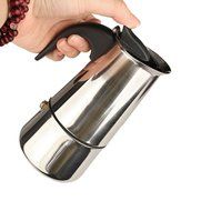 Stovetop Espresso Moka Pot, Stainless Steel Coffee Maker, 4 Cup N13