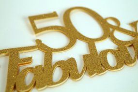 All About Details Gold 50-&amp;-fabulous Cake Topper N2