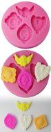 FOUR-C Silicone Fondant Mold Angel Decoration Chocolate Mould Color Pink