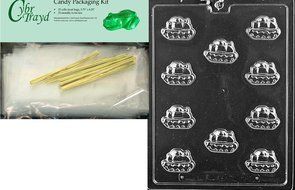 Cybrtrayd Mdk25G-K159 B/S Army Tank Kids Chocolate Candy Mold with Packaging Bundle, Includes 25 Cello Bags, 25...