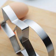 Egg Mold 5 Piece Set - Stainless Steel - Pancake Mold - Cookie Cutter Set N5