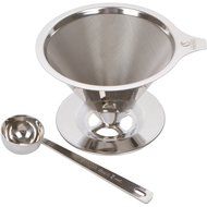 1 - 4 Cup Drip Coffee Maker with Pour-over Coffee Stand - Paperless Coffee Dripper - Reusable Stainless Steel... N4