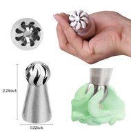 Russian Ball Tips, MCIRCO Cake Decorating Supplies 8-piece Stainless Steel Piping Tips Icing Tips Cookies Macaron... N4
