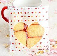 100 PCS Lovely Cute Bowknot OPP Self Adhesive Cookie Bakery Candy Biscuit Roasting Treat Gift DIY Plastic Bag... N58