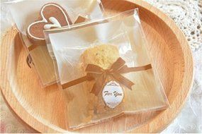 100 PCS Lovely Cute Bowknot OPP Self Adhesive Cookie Bakery Candy Biscuit Roasting Treat Gift DIY Plastic Bag... N60